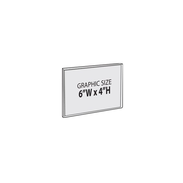 6"W x 4"H Sign w/ Adhesive Tape, PK10